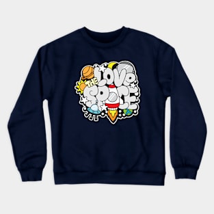 Love the space doodle Crewneck Sweatshirt